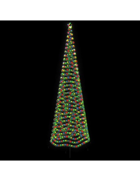 Albero di Natale a LED in tinsel con picchetto EKENAS 500 cm