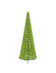 Albero di Natale a LED in tinsel con picchetto EKENAS 300 cm 2