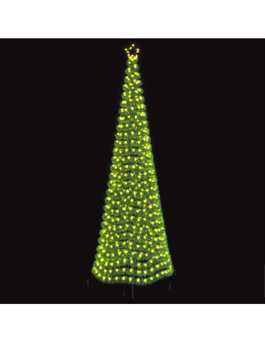 Albero di Natale a LED in tinsel con picchetto EKENAS 300 cm
