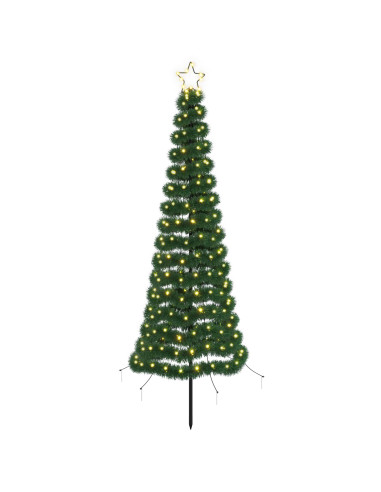 Albero di Natale a LED in tinsel con picchetto EKENAS 180 cm