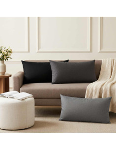 Cuscino da Lanciare 6 pz HEERLEN Grigio Chiaro 40 x 70 cm