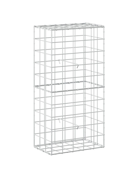 Gabione con filo da 5 mm e rete 10x10 cm 50x30x100 cm