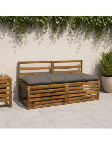 Cuscini per Panchina VIANEN 2 pz 100% Poliestere Grigio