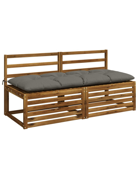 Cuscini per Panchina VIANEN 2 pz 100% Poliestere Grigio