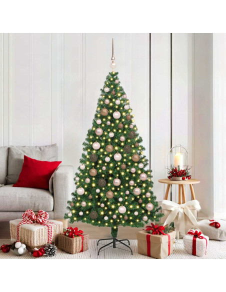 Albero di Natale artificiale con 300 LED Verde 180 cm