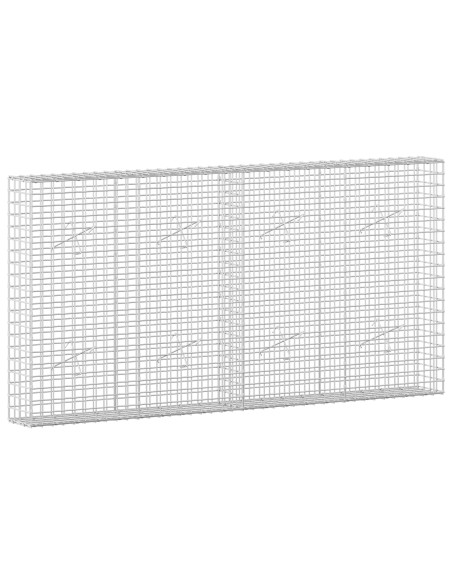 Gabione con filo da 5 mm e rete da 5x5 cm 200x20x100 cm