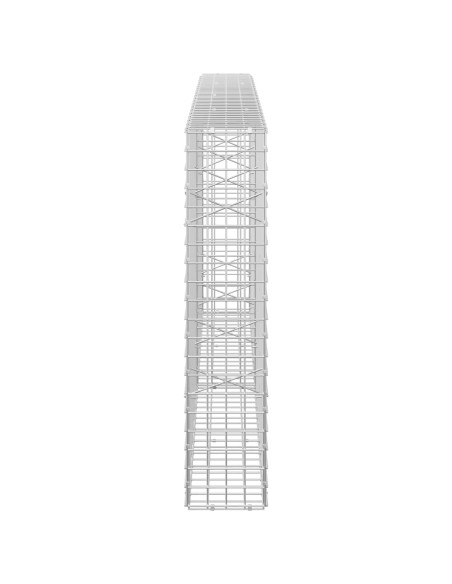 Gabione con filo da 5 mm e rete da 5x5 cm 200x20x100 cm
