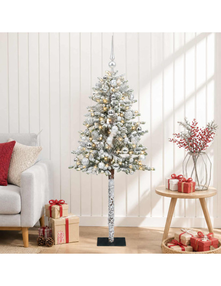 Albero di Natale Artificiale con Palline 120 cm 150 LED