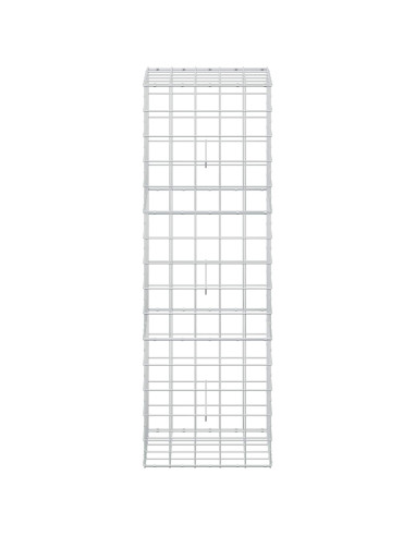 Gabione con filo da 5 mm e rete 10x10 cm 50x50x150 cm