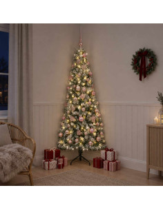 Albero di Natale artificiale con palline 180 cm 300 LED