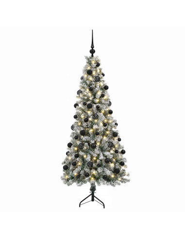 Albero di Natale artificiale con palline 180 cm 300 LED