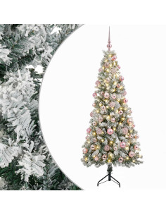 Albero di Natale artificiale con palline 180 cm 300 LED 2