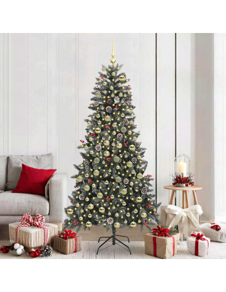 Albero di Natale artificiale con 300 LED Verde 210 cm