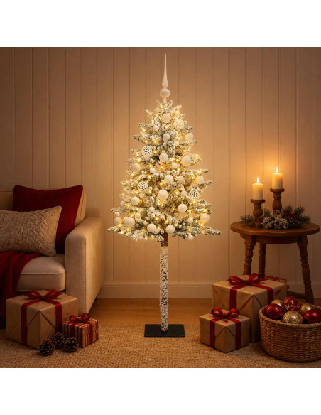 Albero di Natale Artificiale con Palline 120 cm 150 LED