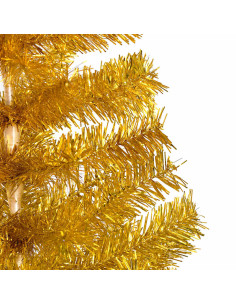 Albero di Natale Preilluminato con Palline Oro 150 cm PET