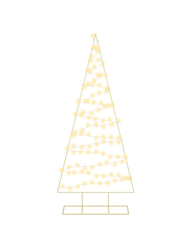 Albero di Natale in metallo con LED KUOPIO 210 cm Bianco caldo