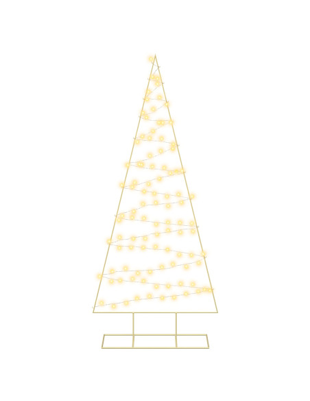 Albero di Natale in metallo con LED KUOPIO 210 cm Bianco caldo