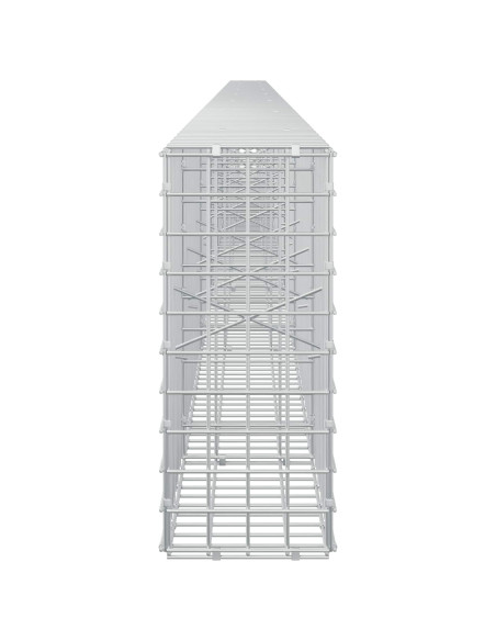 Gabione con filo da 5 mm e rete da 5x5 cm 750x20x50 cm