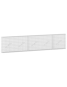Gabione con filo da 5 mm e rete da 5x5 cm 250x10x50 cm 2