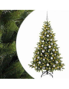 Albero di Natale artificiale con palline 210 cm 300 LED 2