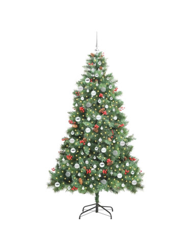 Albero di Natale artificiale Verde 210 cm PVC e Metallo