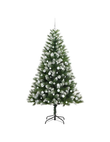 Albero di Natale artificiale a cerniera con neve fioccata