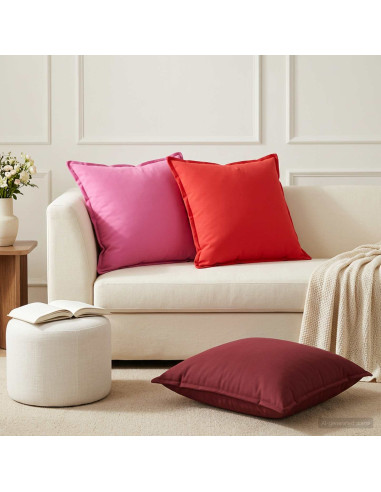 Cuscino 2 pz HOUTEN Rosso 55 x 55 cm Poliestere