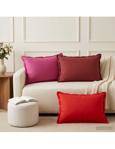 Cuscino 2 pz HOUTEN Rosa 50 x 80 cm Poliestere