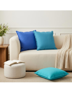 Cuscino 2 pz HOUTEN Turchese 60 x 60 cm Poliestere