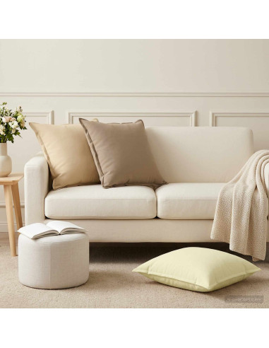 Cuscino 2 pz HOUTEN Crema 60 x 60 cm Poliestere