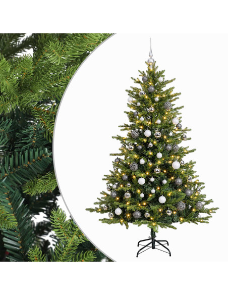 Albero di Natale Artificiale con Palline 210 cm 300 LED