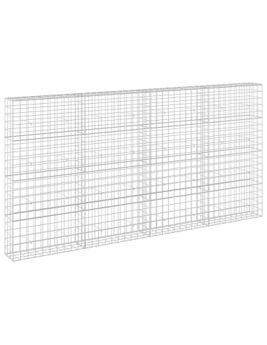 Gabione con filo da 5 mm e rete 10x10 cm 400x30x200 cm