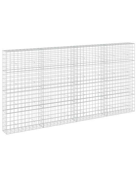 Gabione con filo da 5 mm e rete 10x10 cm 400x30x200 cm