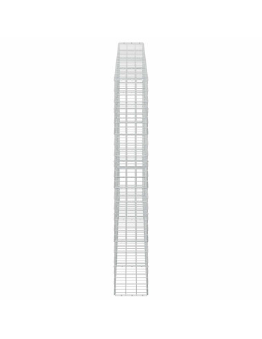 Gabione con filo da 5 mm e rete 10x10 cm 400x30x200 cm