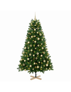 Albero di Natale artificiale con palline 210 cm 300 LED 2