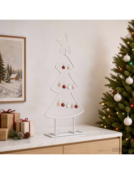 Albero di Natale in metallo con supporto KUOPIO 60 cm Acciaio