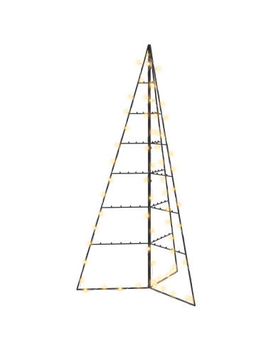 Albero di Natale in metallo KUOPIO 140 cm Bianco caldo Acciaio