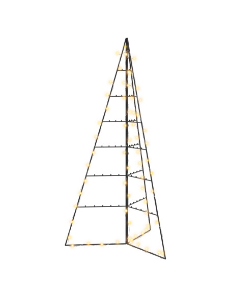 Albero di Natale in metallo KUOPIO 140 cm Bianco caldo Acciaio