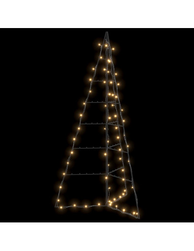 Albero di Natale in metallo KUOPIO 140 cm Bianco caldo Acciaio