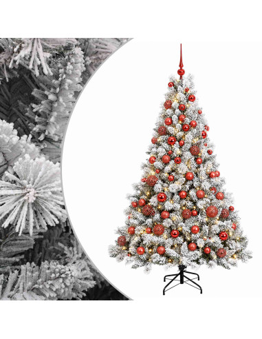 Albero di Natale Artificiale con Palline 240 cm 300 LED