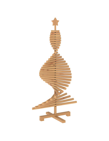 Albero di Natale in legno KOTKA 120 cm Legno Massello di Pino
