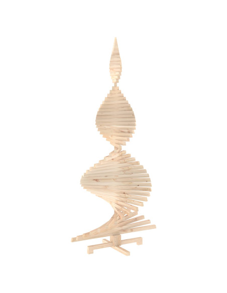 Albero di Natale in legno KOTKA 240 cm Legno Massello di Pino