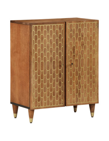 Credenze 3 pz 60x33x75 cm in Legno Massello di Mango