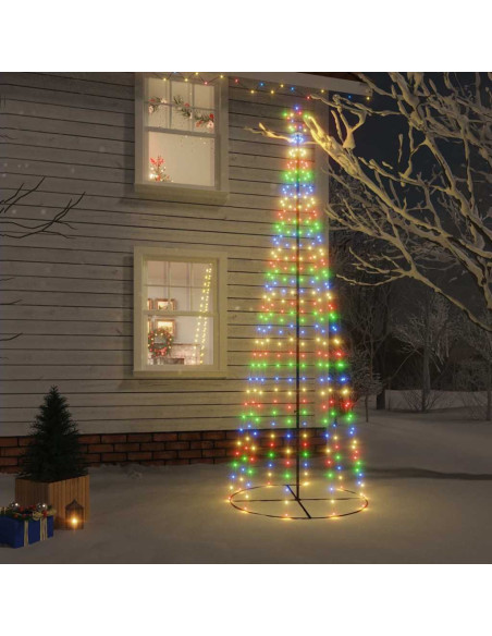 Albero di Natale a Cono Colorato 310 LED 100x300 cm