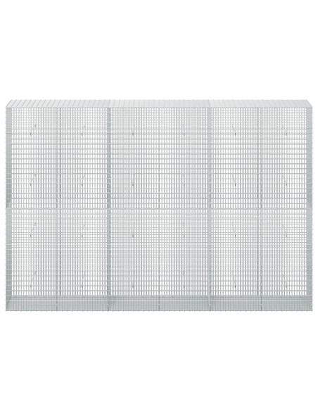 Gabione con filo da 3,5 mm e rete da 5x2,5 cm 300x50x200 cm