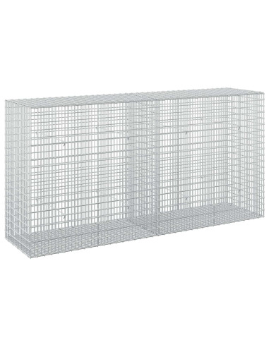 Gabione con filo da 3,5 mm e rete da 5x2,5 cm 200x50x100 cm