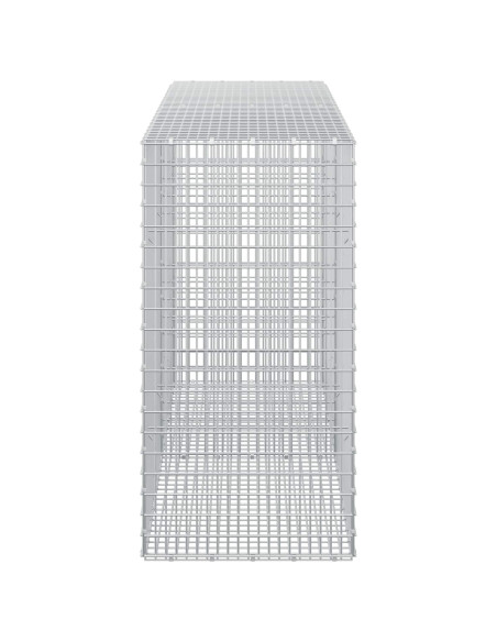 Gabione con filo da 3,5 mm e rete da 5x2,5 cm 200x50x100 cm