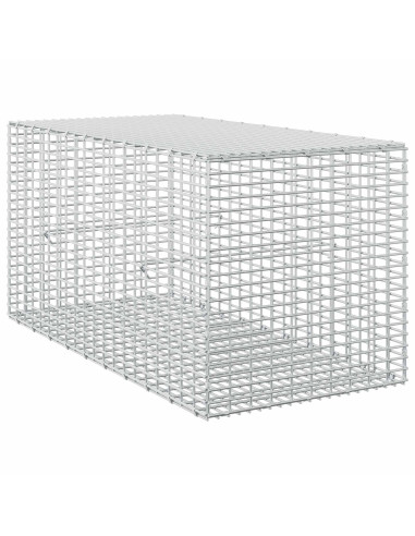 Gabione con filo da 3,5 mm e rete da 5x2,5 cm 50x100x50 cm
