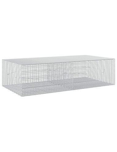 Gabione con filo da 3,5 mm e rete da 5x2,5 cm 200x100x50 cm