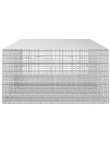 Gabione con filo da 3,5 mm e rete da 5x2,5 cm 200x100x50 cm